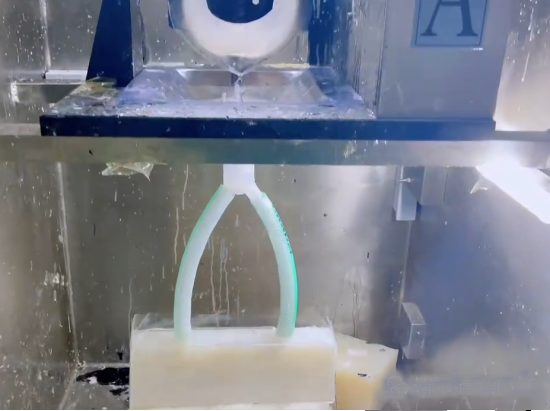 Silicone mould cured in the casting frame