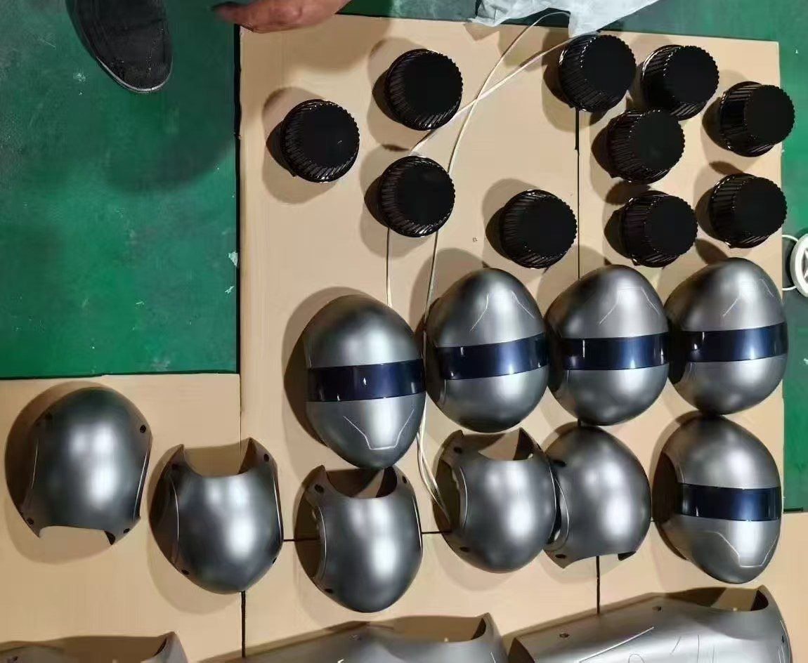 Dome and head covers after polishing